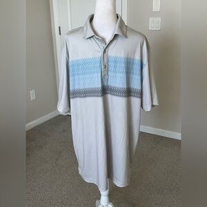 NWT Walter Hagen Mens Gray P11 Clubs Chest Golf Polo Shirt Size XL